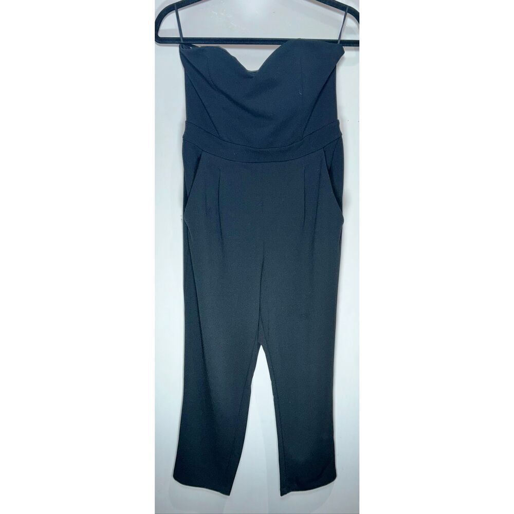 Express black strapless jumpsuit size 8
